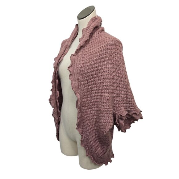 Moth Anthropologie Cardigan Layering Transitional Scalloped Lettuce Edge Size XS - Picture 3 of 11